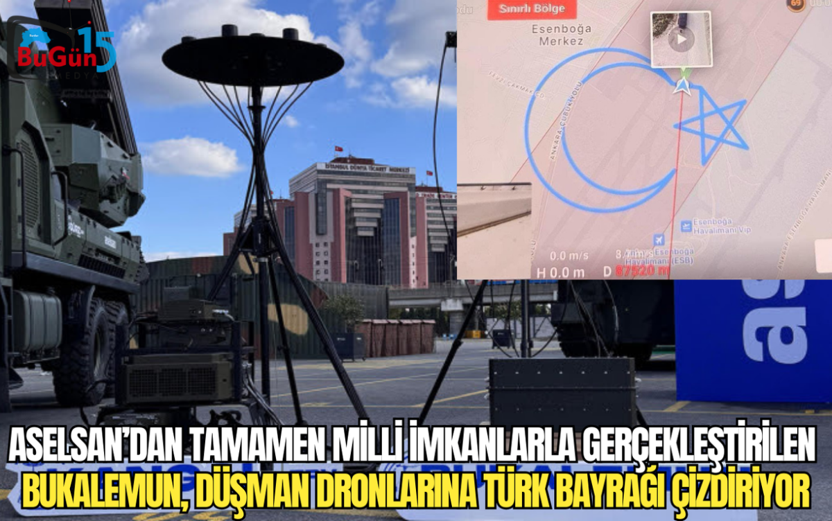 ASELSAN’DAN TAMAMEN MİLLİ İMKANLARLA GERÇEKLEŞTİRİLEN  BUKALEMUN, DÜŞMAN DRONLARINA TÜRK BAYRAĞI ÇİZDİRİYOR