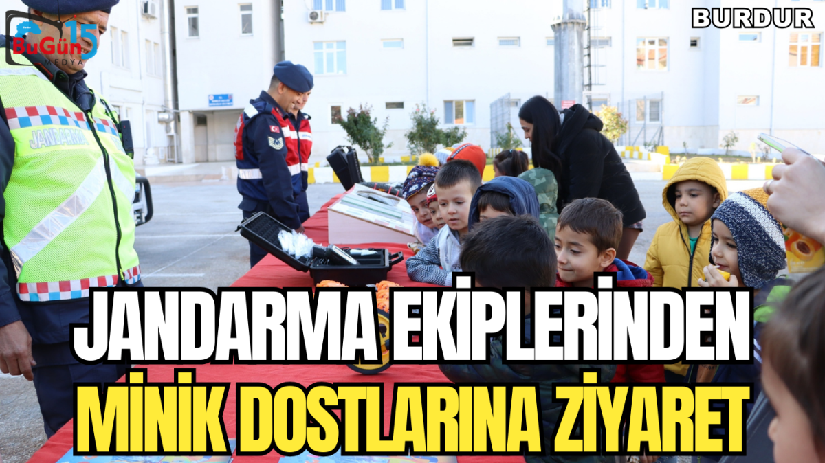 JANDARMA EKİPLERİNDEN MİNİK DOSTLARINA ZİYARET