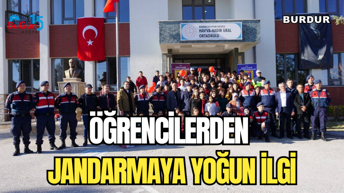 ÖĞRENCİLERDEN JANDARMAYA YOĞUN İLGİ